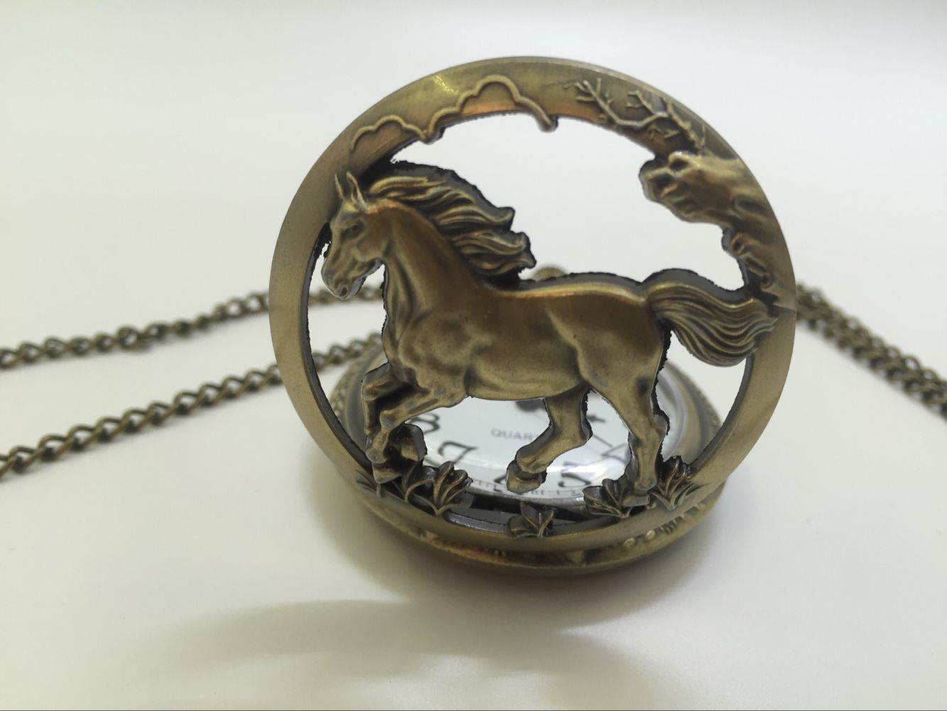 Retro Antique Chinese Pendant Necklace Mens Round Bronze - Mubimart