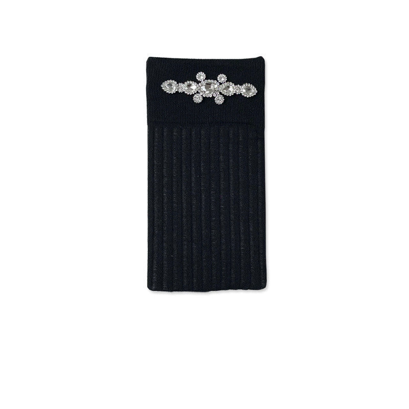 Rhinestone Crystal Long Socks Leg-knee Socks - Mubimart -  