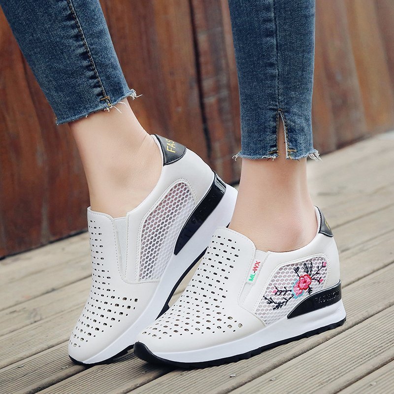 Frauen Bequeme Freizeitschuhe Sommer Slip On Loafers Gemischt