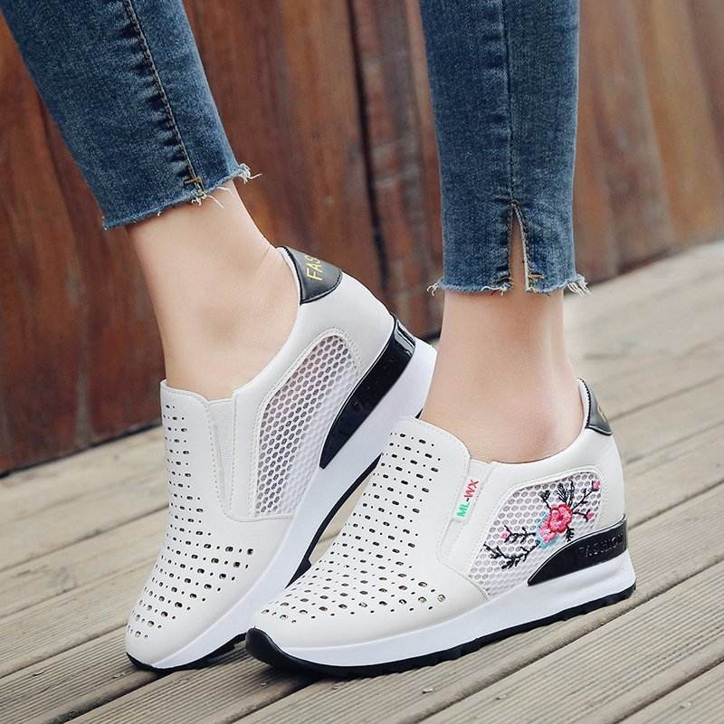 Women Comfortable Casual Shoes Summer Slip On Loafers Mixed - Mubimart