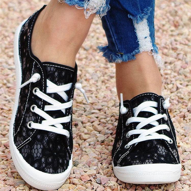 Lace Flats Shoes Summer Fashion Casual Shoes Women - Mubimart