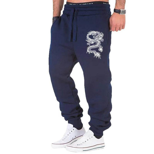 Men's Fashion Casual Dragon Jogger Pants - Mubimart