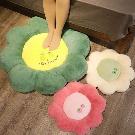 Fruit Flower Pillow Cushion Floor Chair Mat - Mubimart