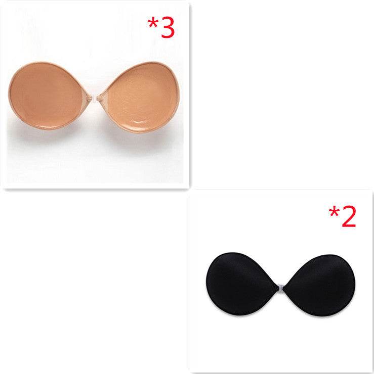 Breathable Seamless Push Up Strapless Invisible One Piece Silicone Bra - Mubimart