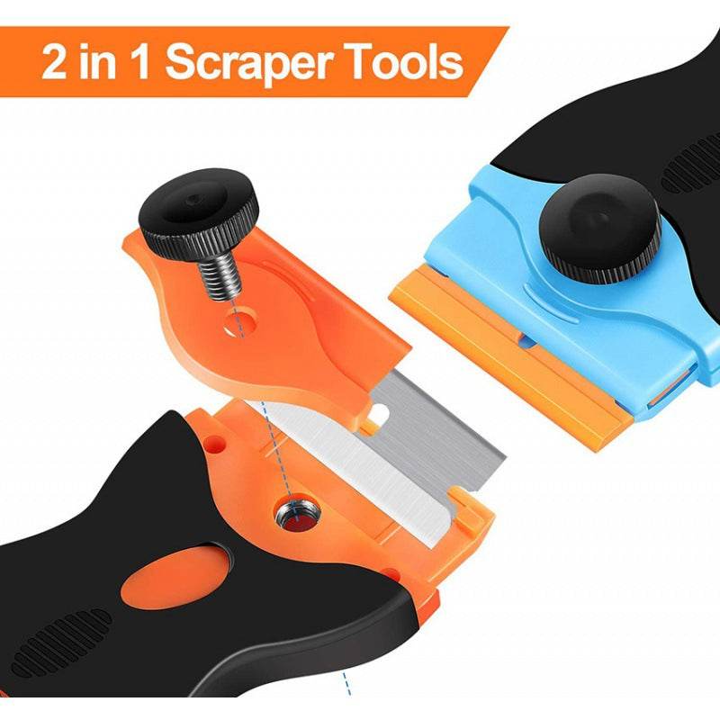 22-piece Portable Double-edged Squeegee To Remove Residues From Car Window Glue - Mubimart