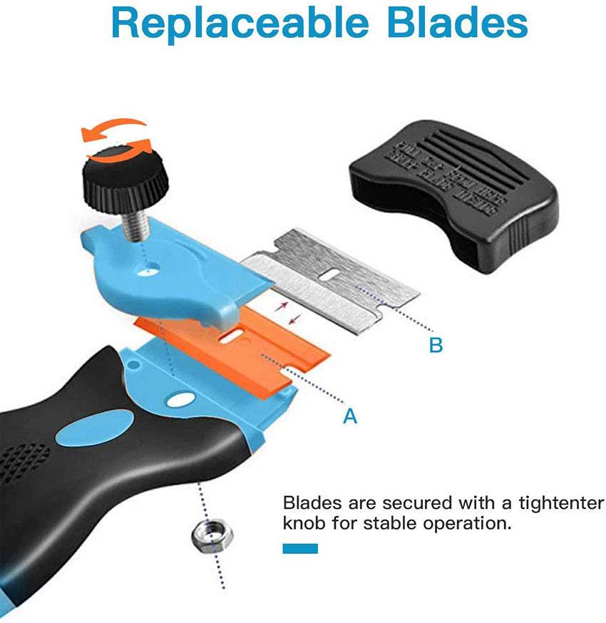 22-piece Portable Double-edged Squeegee To Remove Residues From Car Window Glue - Mubimart