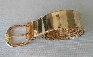 Gold Silver & Black Shiny Belts - Mubimart
