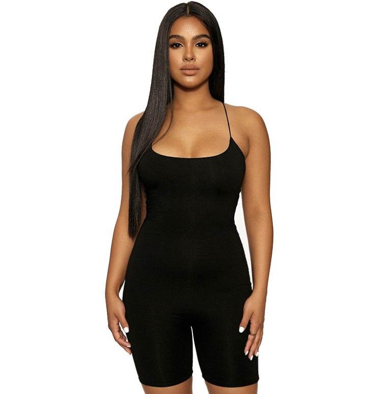 Sexy backless slim bodysuit women - Mubimart