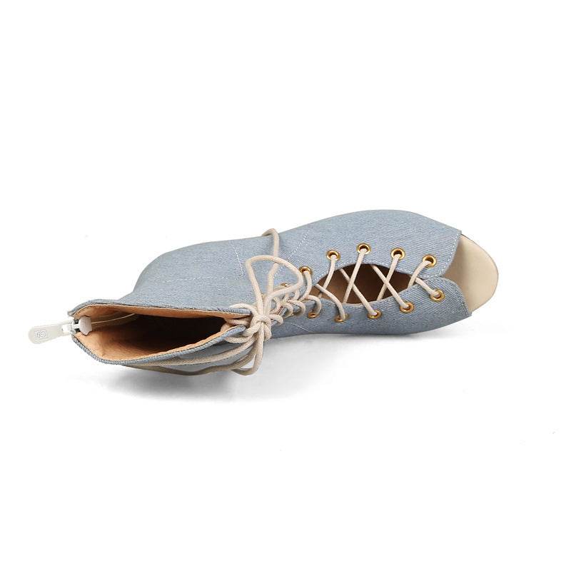 Denim high heels - Mubimart