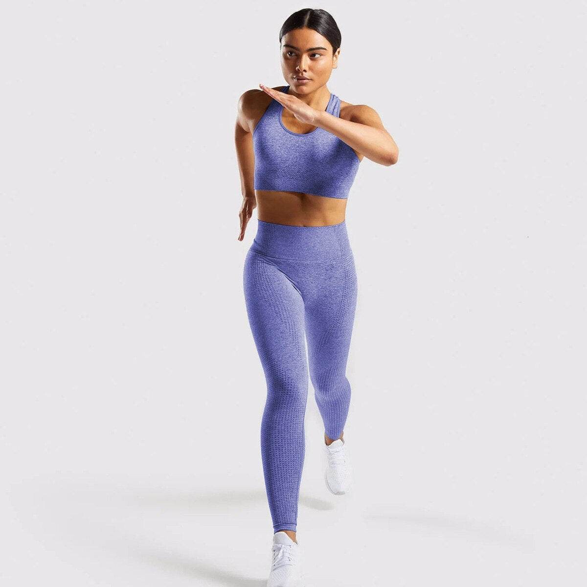 Seamless knitted yoga workout clothes - Mubimart