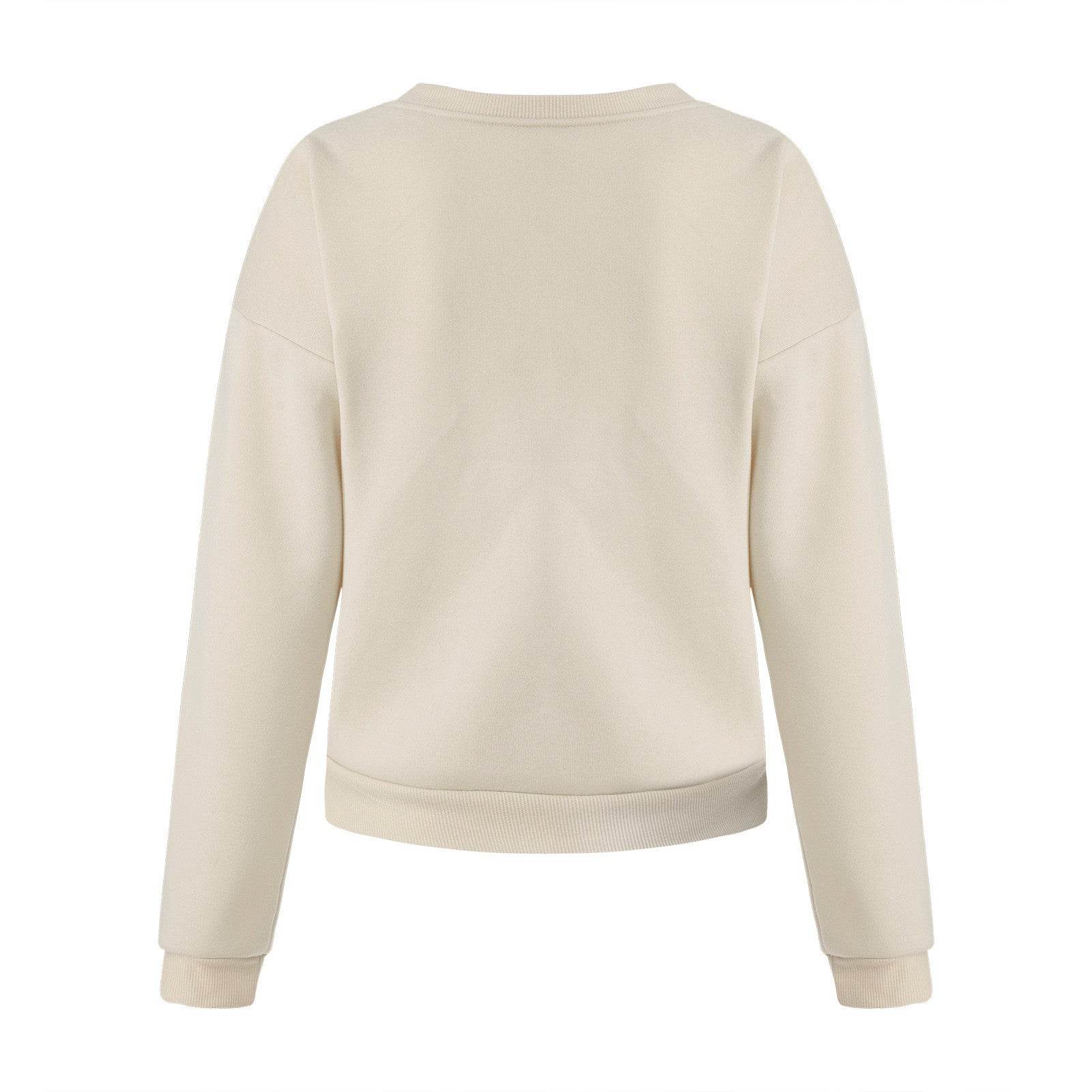 Loose plus size pullover round neck student sweater - Mubimart