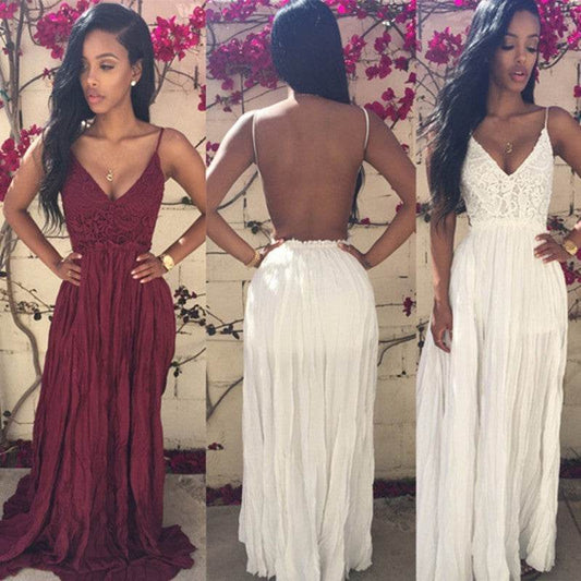 Princess Lace Maxi Dress - Mubimart