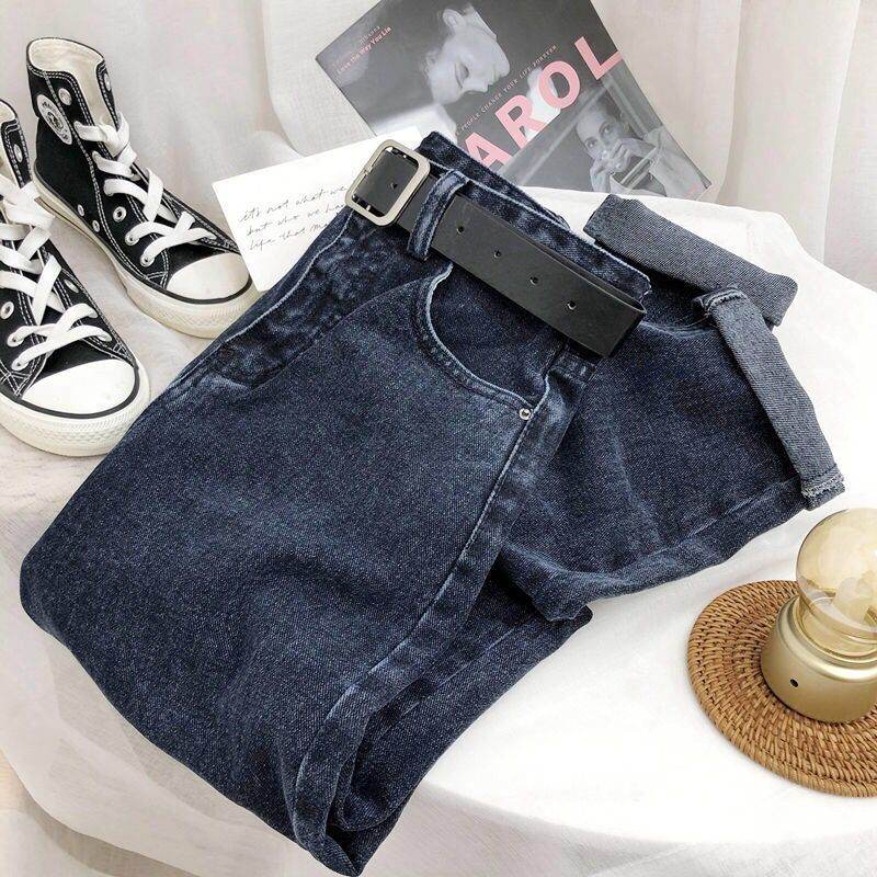 Versatile Straight Loose Wide Leg Jeans For Women - Mubimart