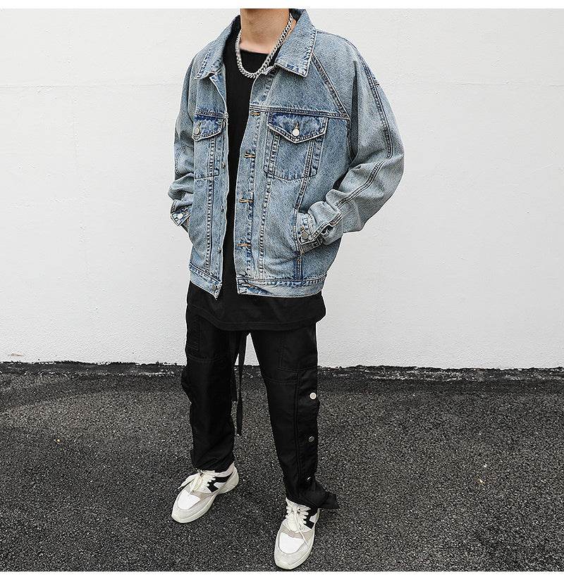Loose denim jacket - Mubimart