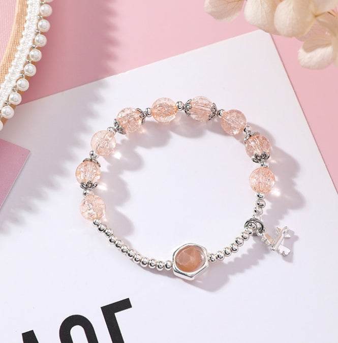 Individuality Cracked Beads Single Circle Beaded Bracelet Women - Mubimart