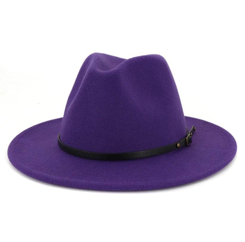 Automne et Hiver Laine Chapeau De Fedora De Mode Femme En Laine chapeau haut-de-forme Noir Chapeau Rouge Fedora Hommes L'église Panama Sombrero Chapeau - Mubimart