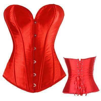 Bustier Lace up Boned Top Corset Waist Shaper - Mubimart