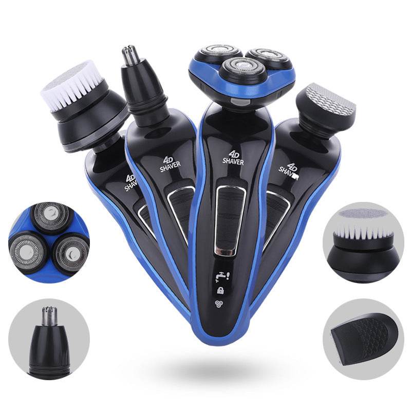 4 In 1 Electric Shaver Triple Blade Razor Men Clipper Rechargeable Trimmer - Mubimart