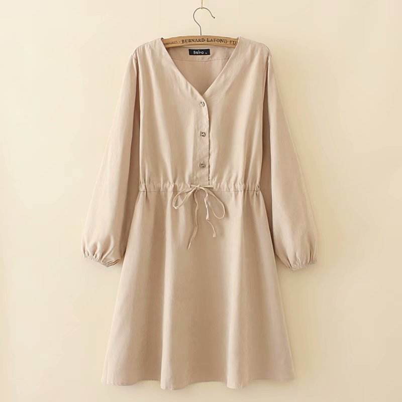Shirt mid-length dress - Mubimart