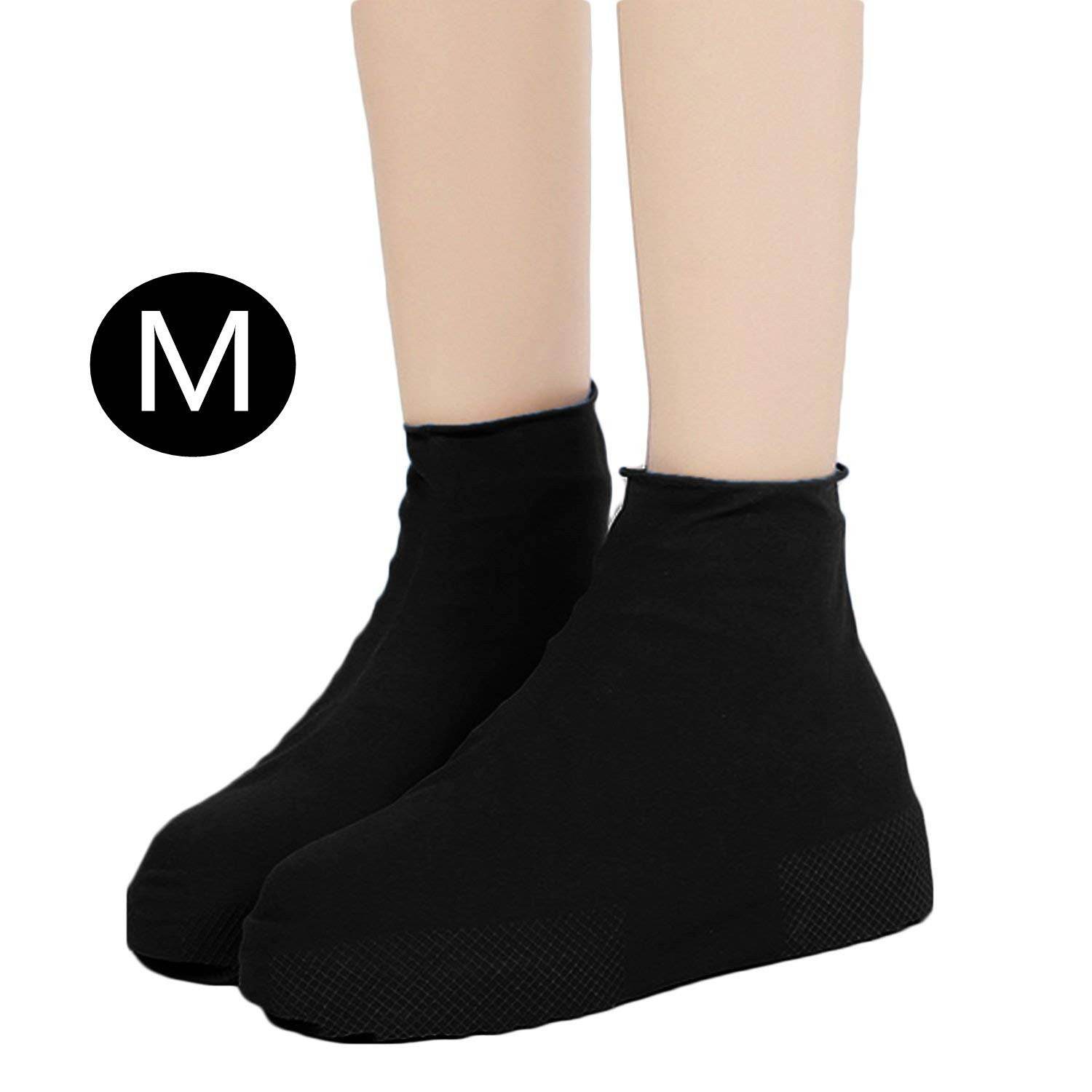 Men and women hiking slip wearable easy to carry silicone rain boots - Mubimart