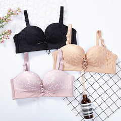 Drawstrings Push Up Sexy Lace Bra - Mubimart - Push-up bra 