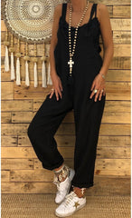 Loose casual plus size fall / winter jumpsuit - Mubimart -  