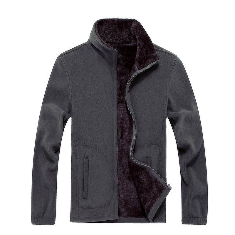 Thick fleece cardigan jacket - Mubimart