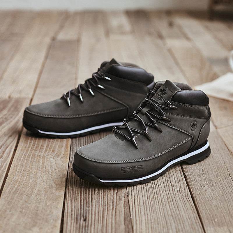 Trendy Outdoor Boots Hiking Shoes Men's Cotton Boots - Mubimart