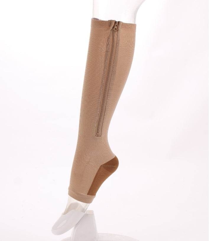Elastic socks sports compression socks compression zipper socks - Mubimart