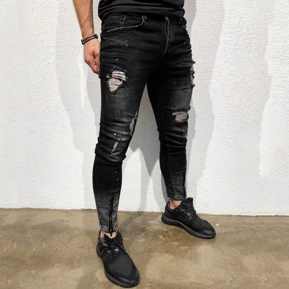 Men's ripped jeans - Mubimart