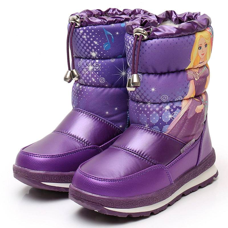 Thickened Winter Children Mid-calf Length Snow Boots Women - Mubimart