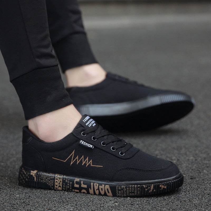 Men's canvas shoes sports casual men's shoes flat shoes men - Mubimart