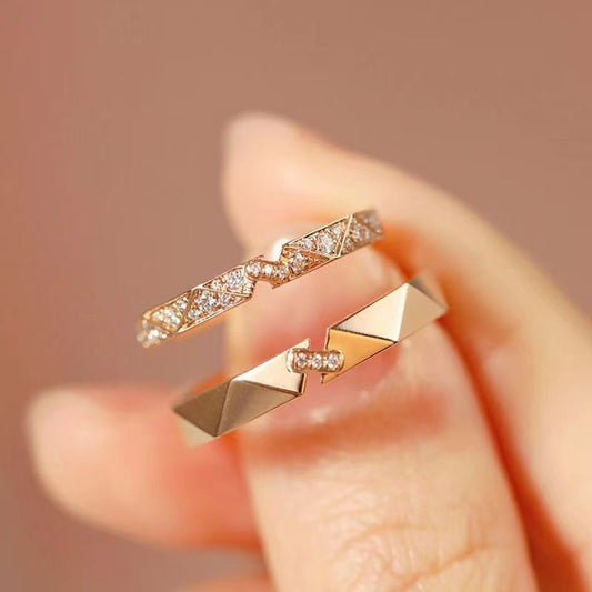 Couple Ring Sterling Silver Paper Short Couple