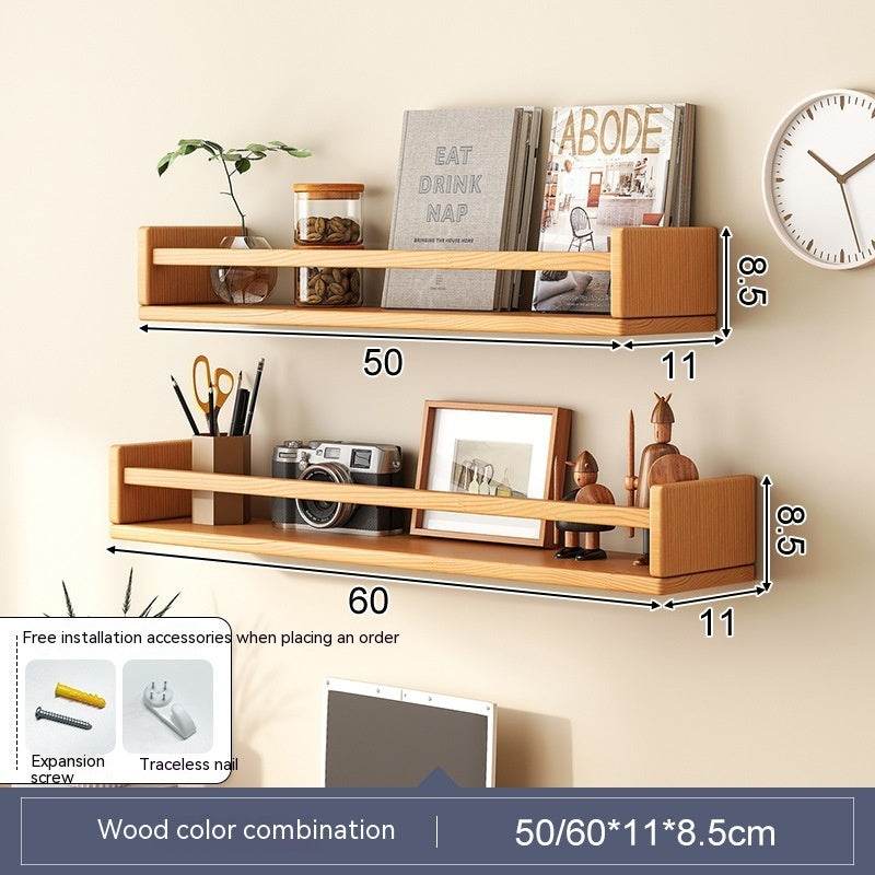 Shelf Partition Wood Board Parcel Shelf Shelf Wall Hanging - Mubimart