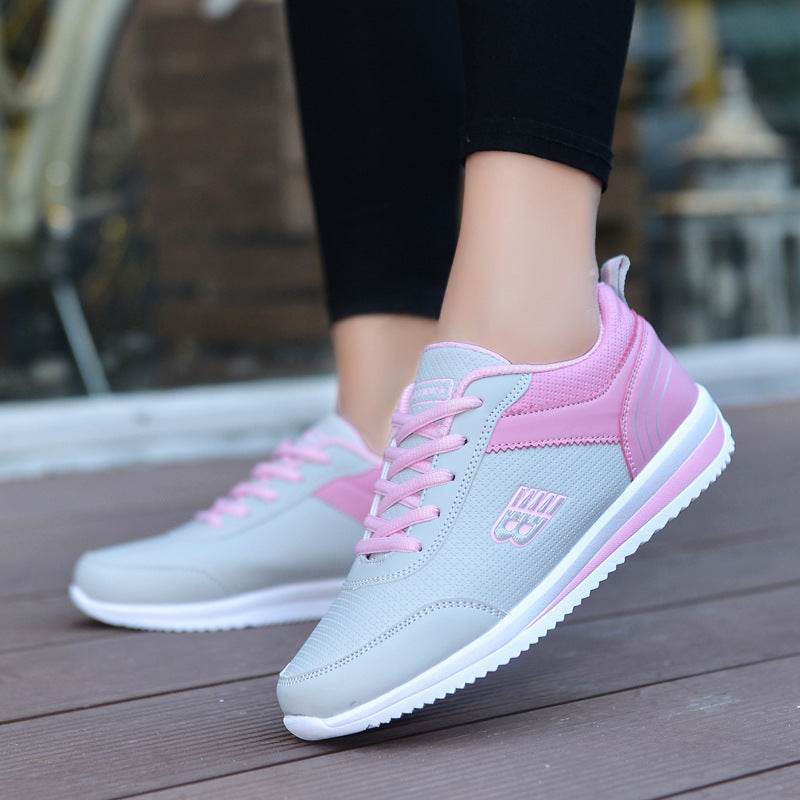 Leather student sneakers women - Mubimart