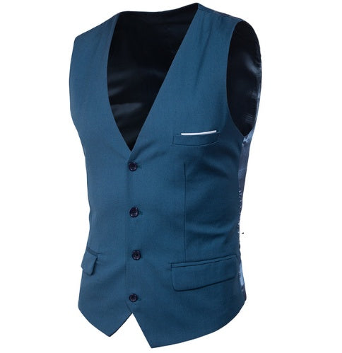 Men's Slim Suit Vest Large Size Sleeveless Vest