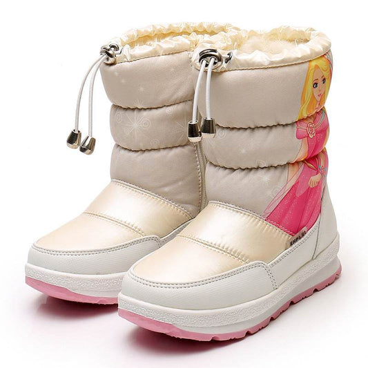 Thickened Winter Children Mid-calf Length Snow Boots Women - Mubimart