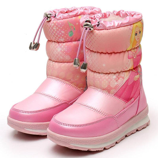 Thickened Winter Children Mid-calf Length Snow Boots Women - Mubimart