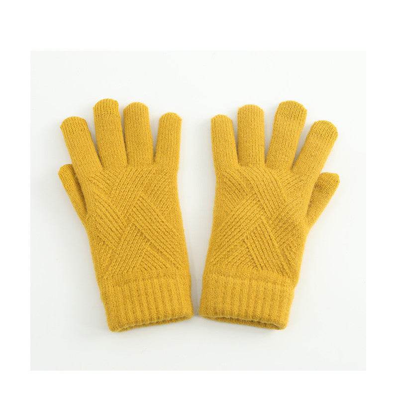 Wool Touch Screen Gloves For Men And Women In Winter - Mubimart