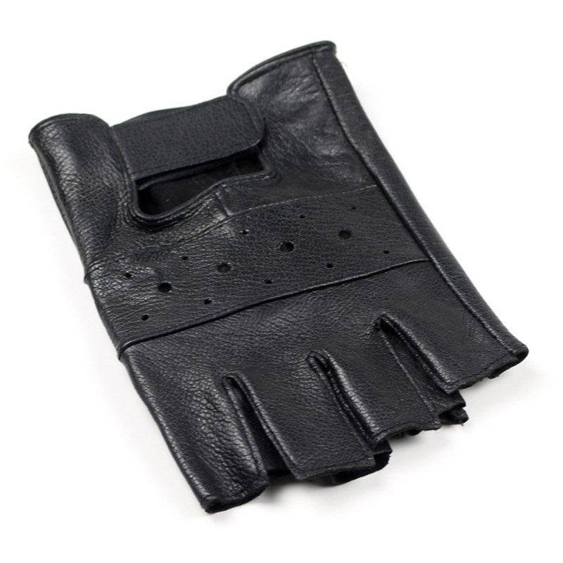 Leather gloves half finger - Mubimart
