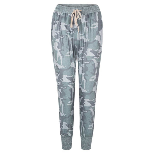 Camo print casual drawstring Jogger - Mubimart