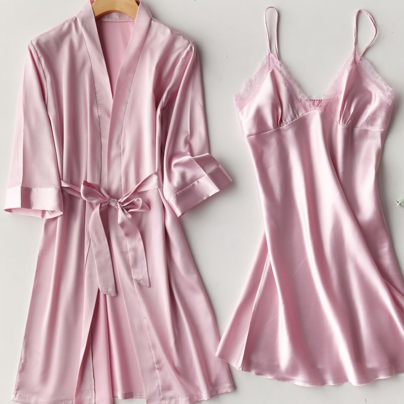 Two-piece suspender nightgown - Mubimart -  