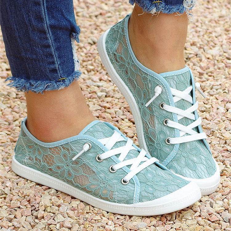 Lace Flats Shoes Summer Fashion Casual Shoes Women - Mubimart