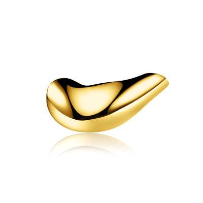 3D Stereoscopic Punk Earring Stud For Men Gold Color Korean Style Earring Unusual Anti-allergy - Mubimart