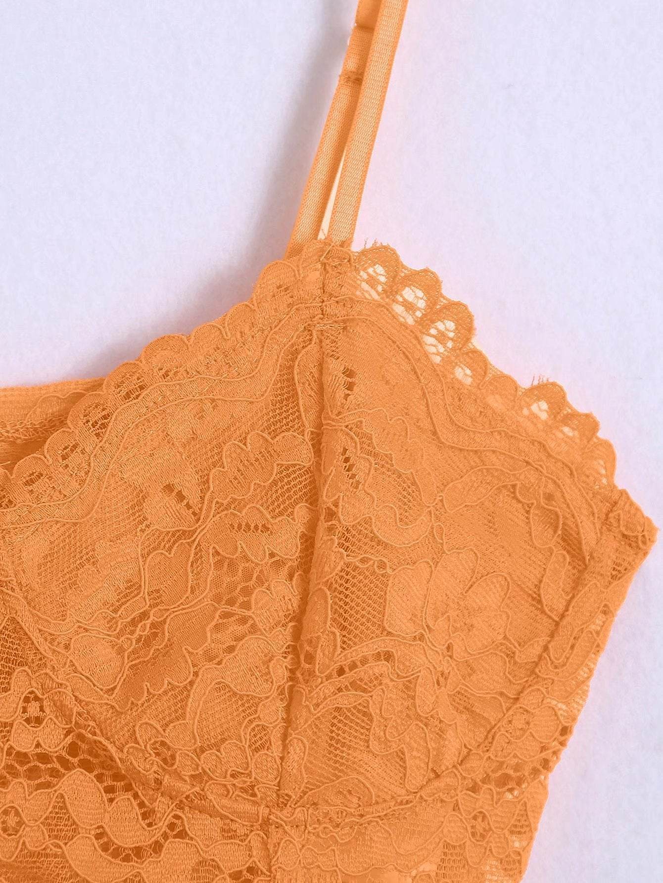 Fashion Lace Cropped Camisole Top Women's - Mubimart