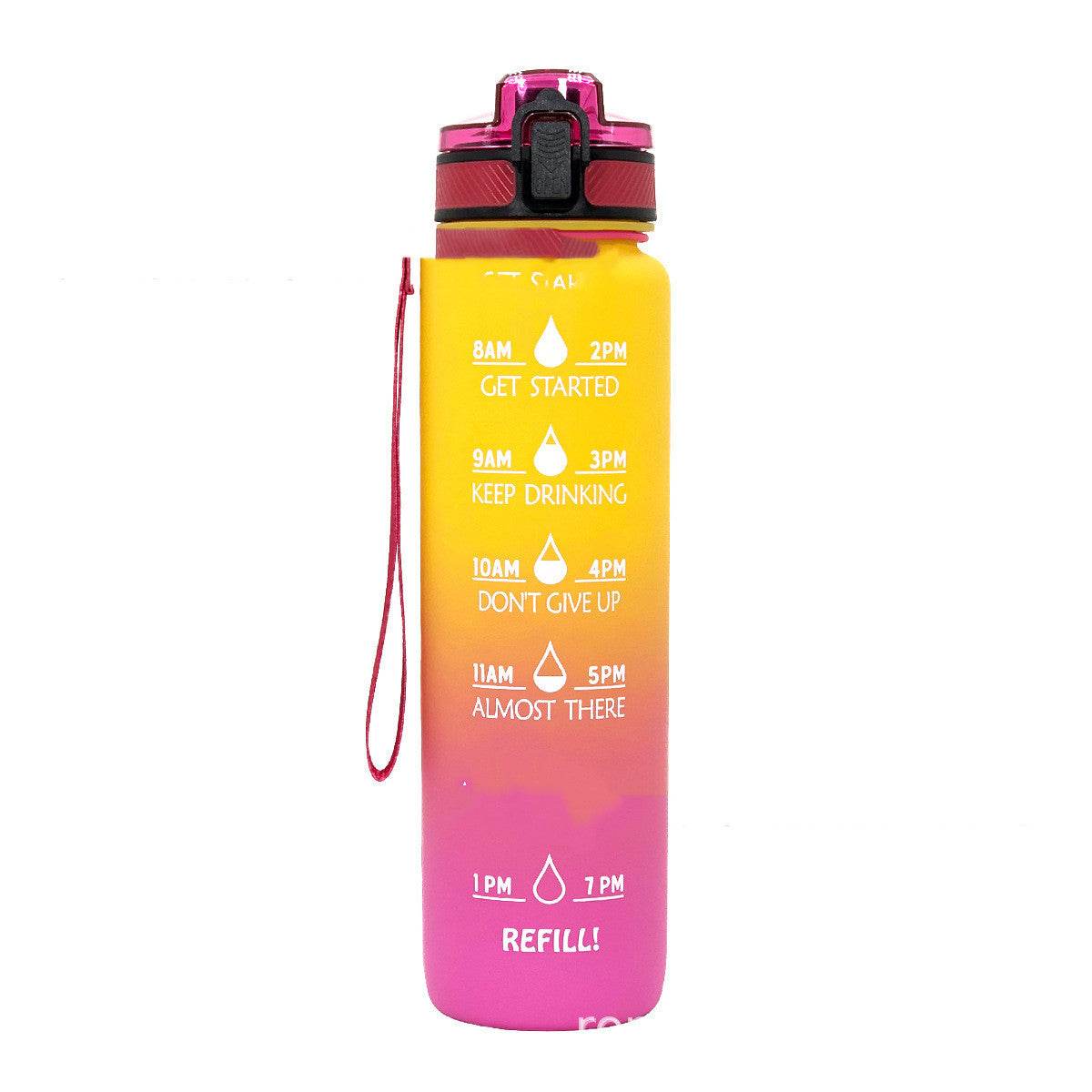 Sports Frosted Gradient Water Bottle - Mubimart