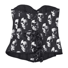 Skull Strapless Court Corset Women's Top - Mubimart -  