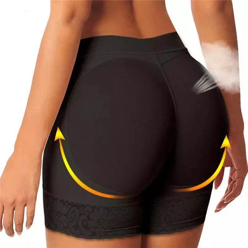 Lace Tie Belt Hip Pad Corset Body Shaper Panties - Mubimart