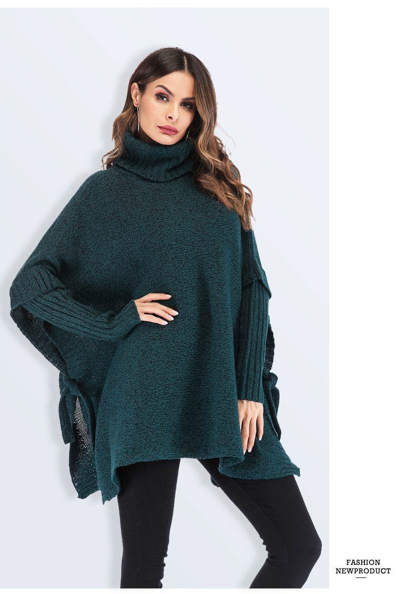 New Large Size Women's Turtleneck Sweater Loose Sweater Women's Knitwear - Mubimart