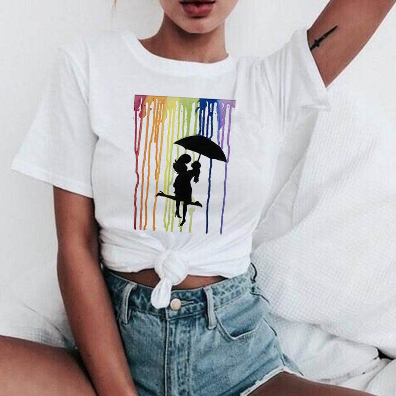 Women's T-shirt fashion plus size - Mubimart